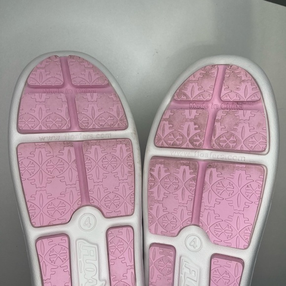 Floafers White and Lilac Pink Shoes Unisex Girls Size 4 - Picture 6 of 8
